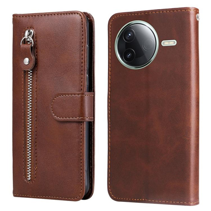 Funda para teléfono de cuero con cremallera y textura de becerro a la moda, For Redmi 15a 5G, For Redmi Turbo 5 Max 5G / Poco X8 Pro Max 5G, For Redmi Turbo 5 5G / Poco X8 Pro 5G, For Redmi Note 15 Pro+ 5G 163.3mm / Poco M8 Pro 5G                      ...