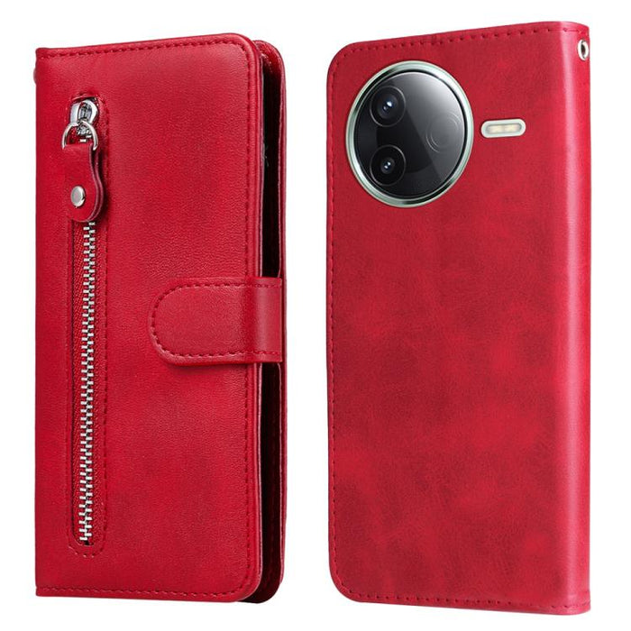 Funda para teléfono de cuero con cremallera y textura de becerro a la moda, For Redmi 15a 5G, For Redmi Turbo 5 Max 5G / Poco X8 Pro Max 5G, For Redmi Turbo 5 5G / Poco X8 Pro 5G, For Redmi Note 15 Pro+ 5G 163.3mm / Poco M8 Pro 5G                      ...