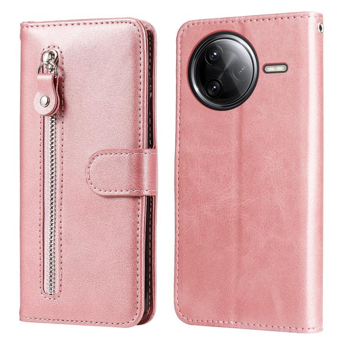 Funda para teléfono de cuero con cremallera y textura de becerro a la moda, For Redmi Note 14 4G 163.25mm Global, For Redmi Note 14 5G, For Redmi Note 14 Pro 5G / Note 14 Pro+ 5G, For Redmi 14C 4G, For Redmi K70 Ultra, For Redmi 13 4G / Redmi Note 13R