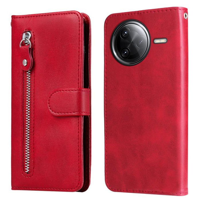Funda para teléfono de cuero con cremallera y textura de becerro a la moda, For Redmi 15a 5G, For Redmi Turbo 5 Max 5G / Poco X8 Pro Max 5G, For Redmi Turbo 5 5G / Poco X8 Pro 5G, For Redmi Note 15 Pro+ 5G 163.3mm / Poco M8 Pro 5G                      ...