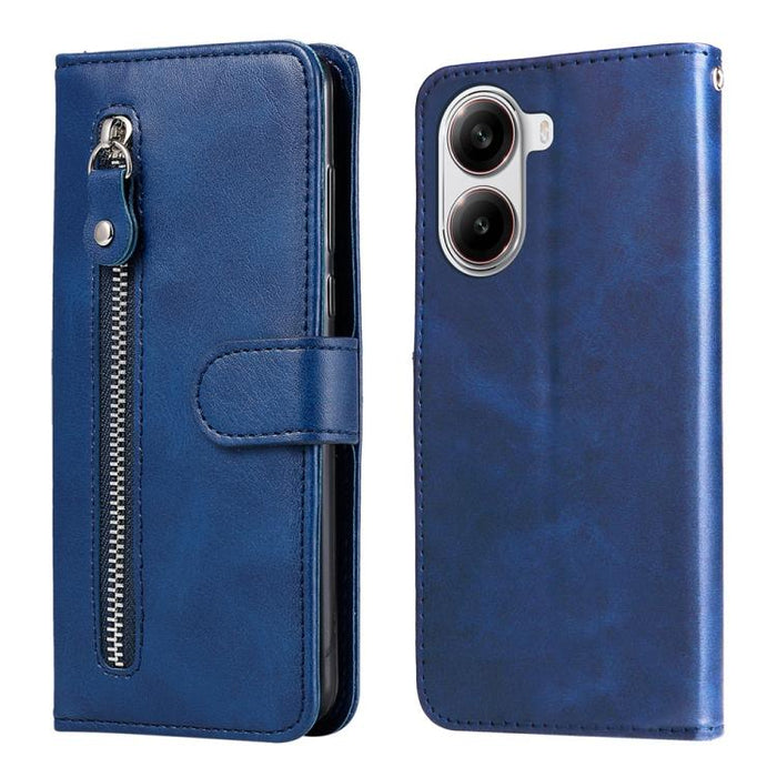 Funda para teléfono de cuero con cremallera y textura de becerro a la moda, For Redmi Note 14 4G 163.25mm Global, For Redmi Note 14 5G, For Redmi Note 14 Pro 5G / Note 14 Pro+ 5G, For Redmi 14C 4G, For Redmi K70 Ultra, For Redmi 13 4G / Redmi Note 13R
