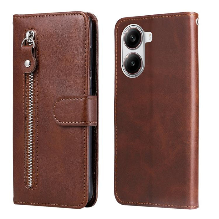 Funda para teléfono de cuero con cremallera y textura de becerro a la moda, For Redmi Note 14 4G 163.25mm Global, For Redmi Note 14 5G, For Redmi Note 14 Pro 5G / Note 14 Pro+ 5G, For Redmi 14C 4G, For Redmi K70 Ultra, For Redmi 13 4G / Redmi Note 13R
