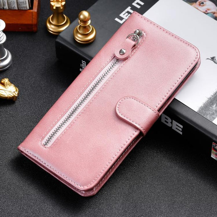 Funda para teléfono de cuero con cremallera y textura de becerro a la moda, For Redmi Note 14 4G 163.25mm Global, For Redmi Note 14 5G, For Redmi Note 14 Pro 5G / Note 14 Pro+ 5G, For Redmi 14C 4G, For Redmi K70 Ultra, For Redmi 13 4G / Redmi Note 13R
