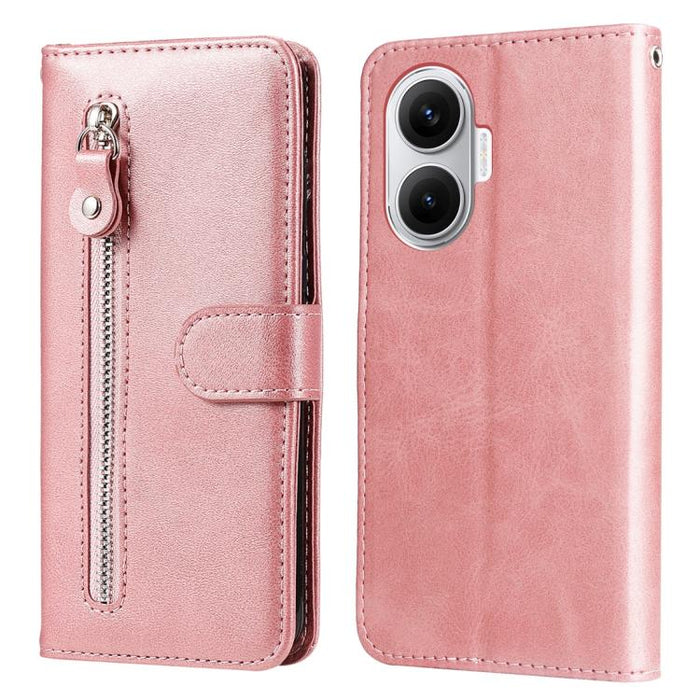 Funda para teléfono de cuero con cremallera y textura de becerro a la moda, For Redmi 15a 5G, For Redmi Turbo 5 Max 5G / Poco X8 Pro Max 5G, For Redmi Turbo 5 5G / Poco X8 Pro 5G, For Redmi Note 15 Pro+ 5G 163.3mm / Poco M8 Pro 5G                      ...