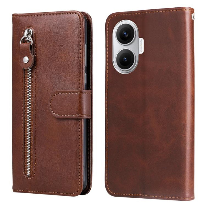 Funda para teléfono de cuero con cremallera y textura de becerro a la moda, For Redmi 15a 5G, For Redmi Turbo 5 Max 5G / Poco X8 Pro Max 5G, For Redmi Turbo 5 5G / Poco X8 Pro 5G, For Redmi Note 15 Pro+ 5G 163.3mm / Poco M8 Pro 5G                      ...