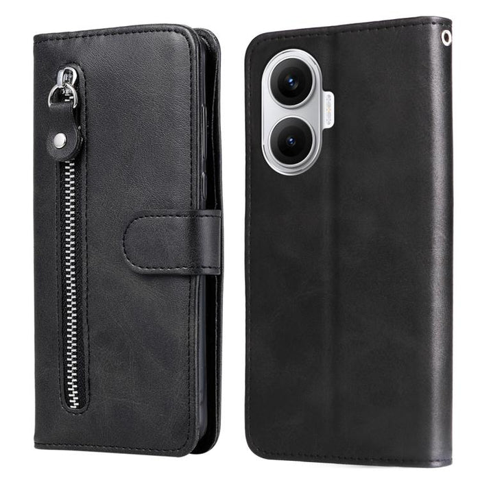 Funda para teléfono de cuero con cremallera y textura de becerro a la moda, For Redmi 15a 5G, For Redmi Turbo 5 Max 5G / Poco X8 Pro Max 5G, For Redmi Turbo 5 5G / Poco X8 Pro 5G, For Redmi Note 15 Pro+ 5G 163.3mm / Poco M8 Pro 5G                      ...