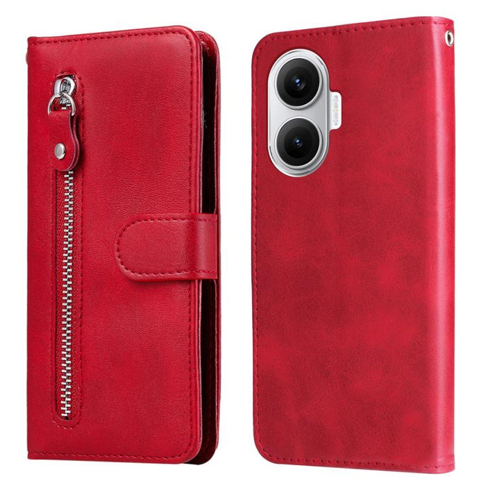 Funda para teléfono de cuero con cremallera y textura de becerro a la moda, For Redmi 15a 5G, For Redmi Turbo 5 Max 5G / Poco X8 Pro Max 5G, For Redmi Turbo 5 5G / Poco X8 Pro 5G, For Redmi Note 15 Pro+ 5G 163.3mm / Poco M8 Pro 5G                      ...