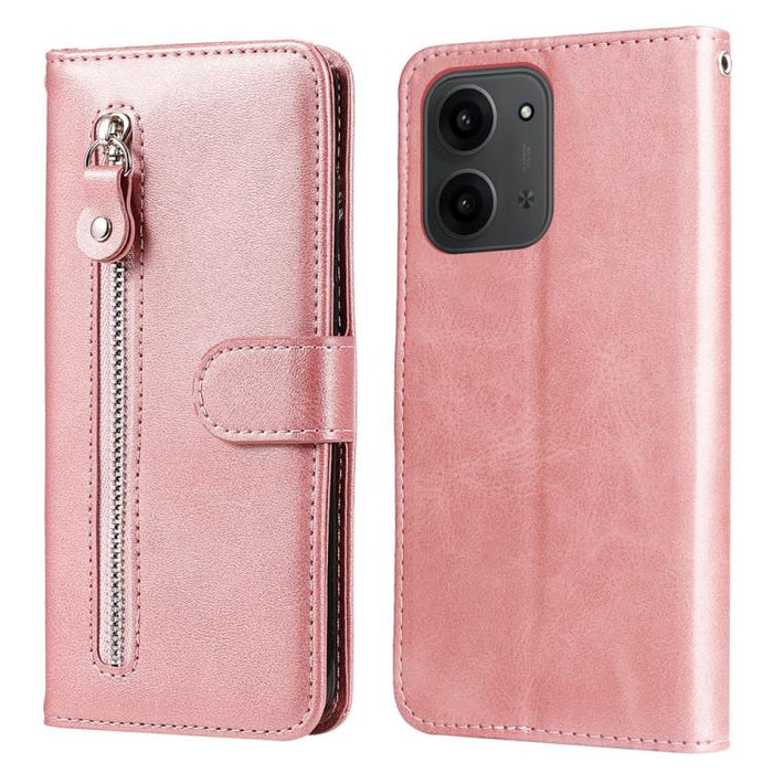 Funda para teléfono de cuero con cremallera y textura de becerro a la moda, For Redmi 15a 5G, For Redmi Turbo 5 Max 5G / Poco X8 Pro Max 5G, For Redmi Turbo 5 5G / Poco X8 Pro 5G, For Redmi Note 15 Pro+ 5G 163.3mm / Poco M8 Pro 5G                      ...