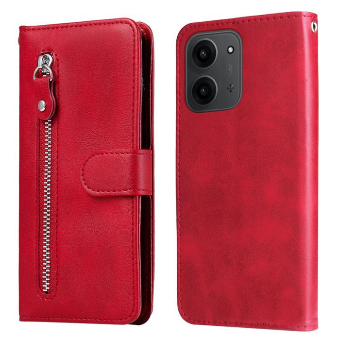 Funda para teléfono de cuero con cremallera y textura de becerro a la moda, For Redmi 15a 5G, For Redmi Turbo 5 Max 5G / Poco X8 Pro Max 5G, For Redmi Turbo 5 5G / Poco X8 Pro 5G, For Redmi Note 15 Pro+ 5G 163.3mm / Poco M8 Pro 5G                      ...