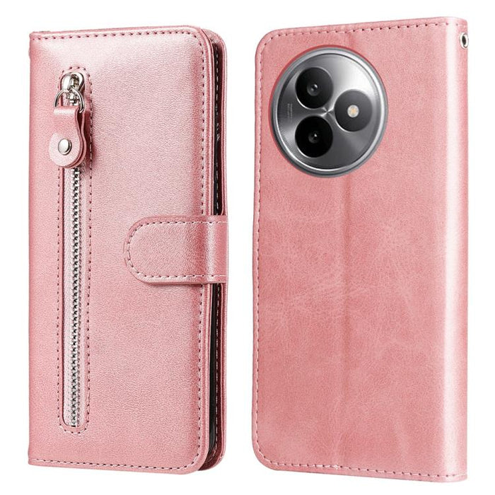 Funda para teléfono de cuero con cremallera y textura de becerro a la moda, For Redmi 15a 5G, For Redmi Turbo 5 Max 5G / Poco X8 Pro Max 5G, For Redmi Turbo 5 5G / Poco X8 Pro 5G, For Redmi Note 15 Pro+ 5G 163.3mm / Poco M8 Pro 5G                      ...