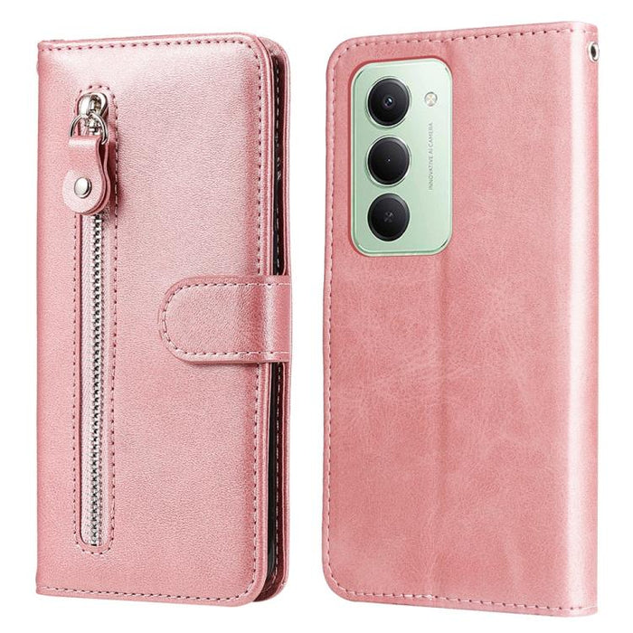 Funda para teléfono de cuero con cremallera y textura de becerro a la moda, For Redmi 15a 5G, For Redmi Turbo 5 Max 5G / Poco X8 Pro Max 5G, For Redmi Turbo 5 5G / Poco X8 Pro 5G, For Redmi Note 15 Pro+ 5G 163.3mm / Poco M8 Pro 5G                      ...