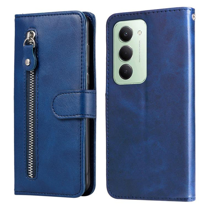 Funda para teléfono de cuero con cremallera y textura de becerro a la moda, For Redmi 15a 5G, For Redmi Turbo 5 Max 5G / Poco X8 Pro Max 5G, For Redmi Turbo 5 5G / Poco X8 Pro 5G, For Redmi Note 15 Pro+ 5G 163.3mm / Poco M8 Pro 5G                      ...