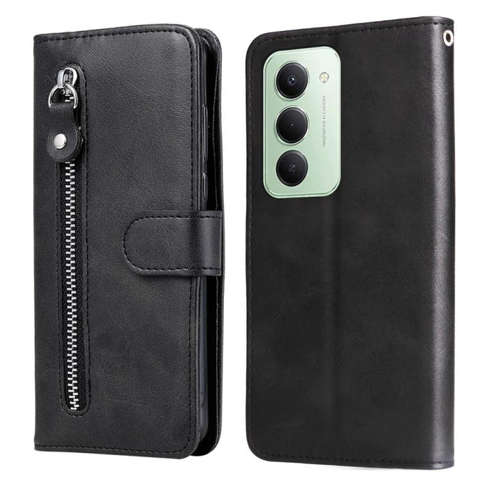 Funda para teléfono de cuero con cremallera y textura de becerro a la moda, For Redmi 15a 5G, For Redmi Turbo 5 Max 5G / Poco X8 Pro Max 5G, For Redmi Turbo 5 5G / Poco X8 Pro 5G, For Redmi Note 15 Pro+ 5G 163.3mm / Poco M8 Pro 5G                      ...