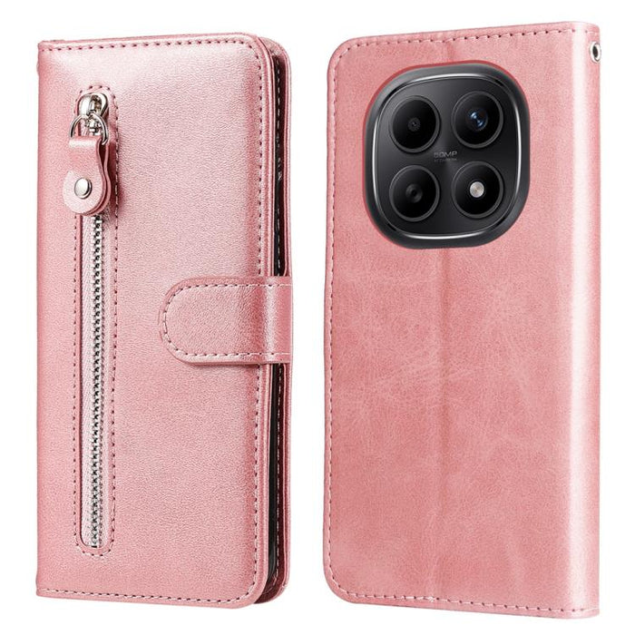 Funda para teléfono de cuero con cremallera y textura de becerro a la moda, For Redmi 15a 5G, For Redmi Turbo 5 Max 5G / Poco X8 Pro Max 5G, For Redmi Turbo 5 5G / Poco X8 Pro 5G, For Redmi Note 15 Pro+ 5G 163.3mm / Poco M8 Pro 5G                      ...