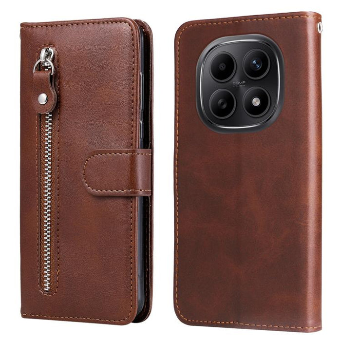 Funda para teléfono de cuero con cremallera y textura de becerro a la moda, For Redmi 15a 5G, For Redmi Turbo 5 Max 5G / Poco X8 Pro Max 5G, For Redmi Turbo 5 5G / Poco X8 Pro 5G, For Redmi Note 15 Pro+ 5G 163.3mm / Poco M8 Pro 5G                      ...