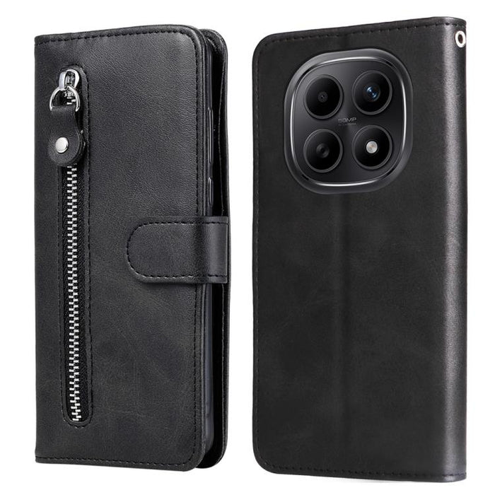 Funda para teléfono de cuero con cremallera y textura de becerro a la moda, For Redmi 15a 5G, For Redmi Turbo 5 Max 5G / Poco X8 Pro Max 5G, For Redmi Turbo 5 5G / Poco X8 Pro 5G, For Redmi Note 15 Pro+ 5G 163.3mm / Poco M8 Pro 5G                      ...