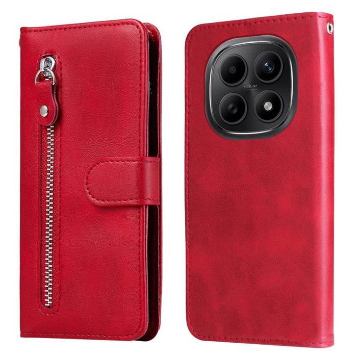 Funda para teléfono de cuero con cremallera y textura de becerro a la moda, For Redmi 15a 5G, For Redmi Turbo 5 Max 5G / Poco X8 Pro Max 5G, For Redmi Turbo 5 5G / Poco X8 Pro 5G, For Redmi Note 15 Pro+ 5G 163.3mm / Poco M8 Pro 5G                      ...