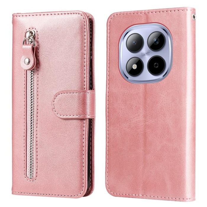 Funda para teléfono de cuero con cremallera y textura de becerro a la moda, For Redmi 15a 5G, For Redmi Turbo 5 Max 5G / Poco X8 Pro Max 5G, For Redmi Turbo 5 5G / Poco X8 Pro 5G, For Redmi Note 15 Pro+ 5G 163.3mm / Poco M8 Pro 5G                      ...