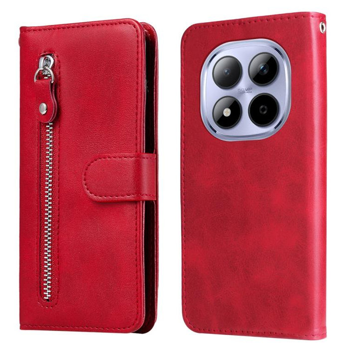 Funda para teléfono de cuero con cremallera y textura de becerro a la moda, For Redmi 15a 5G, For Redmi Turbo 5 Max 5G / Poco X8 Pro Max 5G, For Redmi Turbo 5 5G / Poco X8 Pro 5G, For Redmi Note 15 Pro+ 5G 163.3mm / Poco M8 Pro 5G                      ...