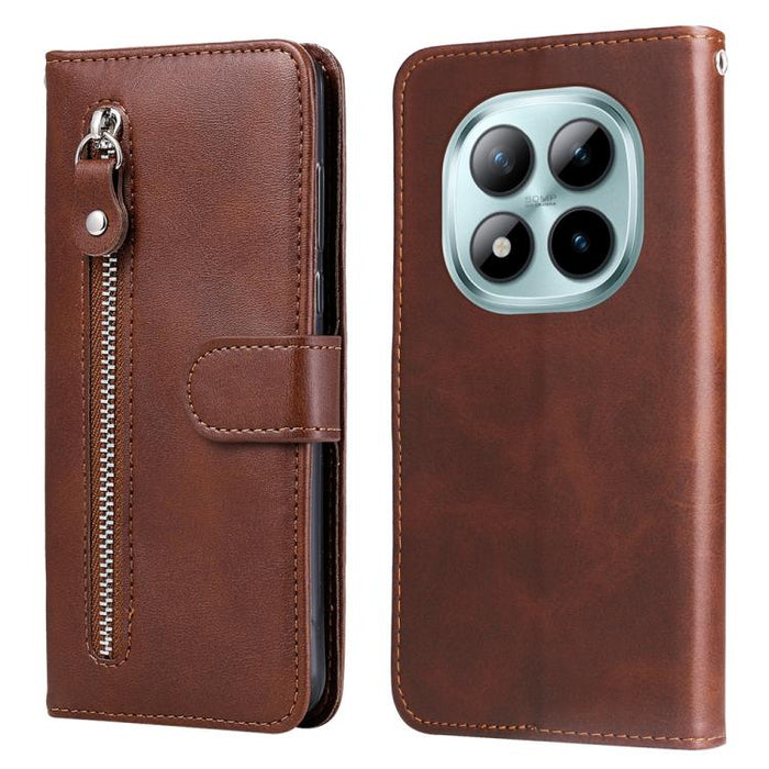 Funda para teléfono de cuero con cremallera y textura de becerro a la moda, For Redmi 15a 5G, For Redmi Turbo 5 Max 5G / Poco X8 Pro Max 5G, For Redmi Turbo 5 5G / Poco X8 Pro 5G, For Redmi Note 15 Pro+ 5G 163.3mm / Poco M8 Pro 5G                      ...