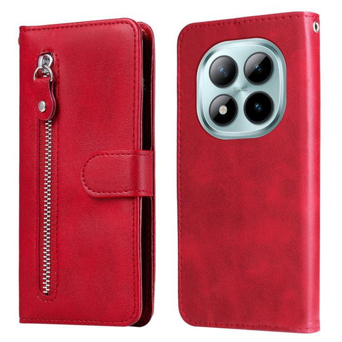 Funda para teléfono de cuero con cremallera y textura de becerro a la moda, For Redmi 15a 5G, For Redmi Turbo 5 Max 5G / Poco X8 Pro Max 5G, For Redmi Turbo 5 5G / Poco X8 Pro 5G, For Redmi Note 15 Pro+ 5G 163.3mm / Poco M8 Pro 5G                      ...