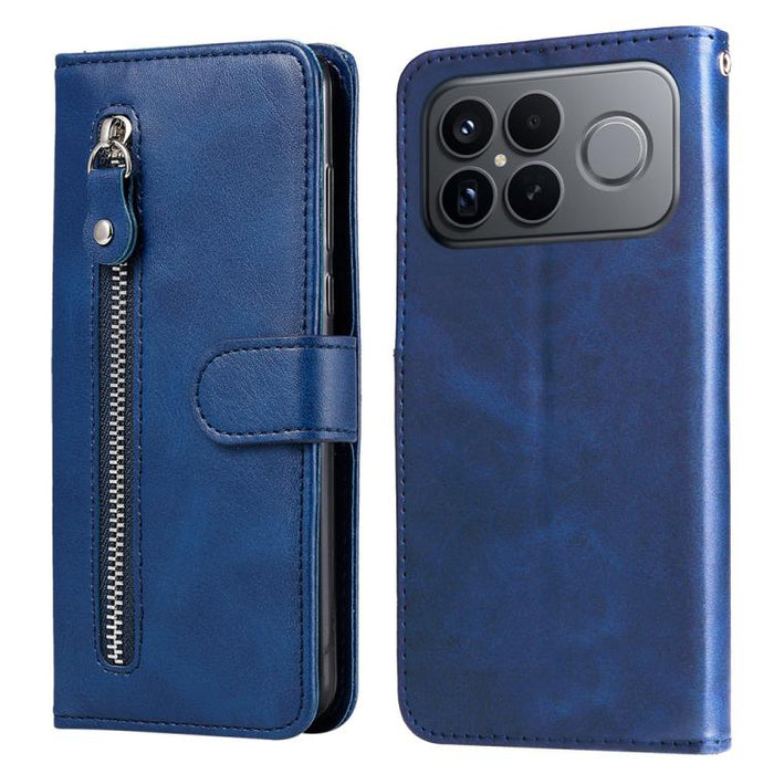 Funda para teléfono de cuero con cremallera y textura de becerro a la moda, For Redmi 15a 5G, For Redmi Turbo 5 Max 5G / Poco X8 Pro Max 5G, For Redmi Turbo 5 5G / Poco X8 Pro 5G, For Redmi Note 15 Pro+ 5G 163.3mm / Poco M8 Pro 5G                      ...