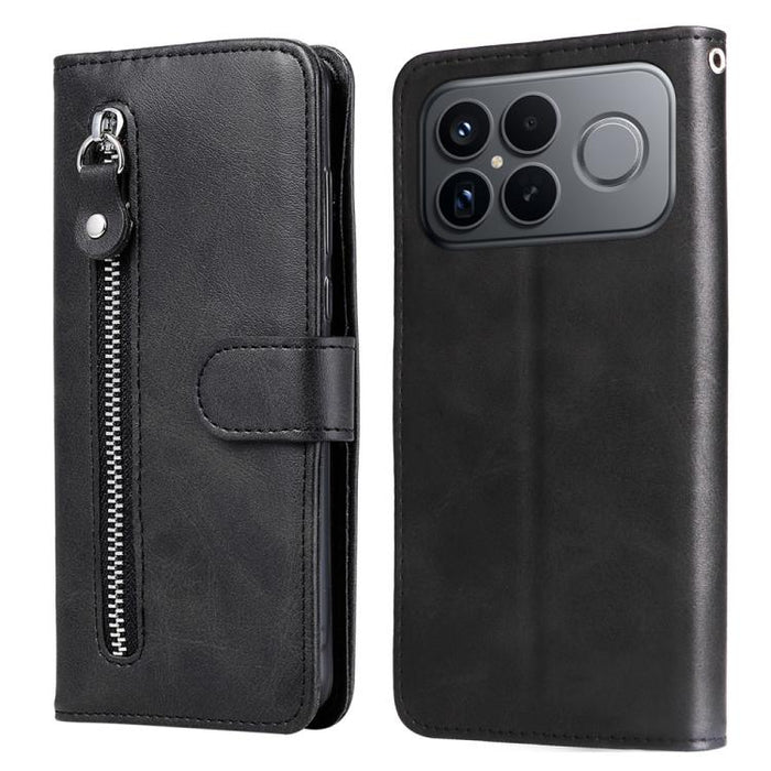 Funda para teléfono de cuero con cremallera y textura de becerro a la moda, For Redmi 15a 5G, For Redmi Turbo 5 Max 5G / Poco X8 Pro Max 5G, For Redmi Turbo 5 5G / Poco X8 Pro 5G, For Redmi Note 15 Pro+ 5G 163.3mm / Poco M8 Pro 5G                      ...