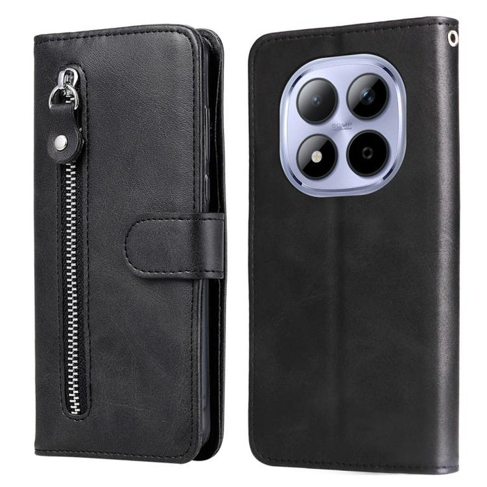 Funda para teléfono de cuero con cremallera y textura de becerro a la moda, For Redmi 15a 5G, For Redmi Turbo 5 Max 5G / Poco X8 Pro Max 5G, For Redmi Turbo 5 5G / Poco X8 Pro 5G, For Redmi Note 15 Pro+ 5G 163.3mm / Poco M8 Pro 5G                      ...