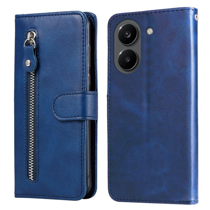 Funda para teléfono de cuero con cremallera y textura de becerro a la moda, For Redmi 15a 5G, For Redmi Turbo 5 Max 5G / Poco X8 Pro Max 5G, For Redmi Turbo 5 5G / Poco X8 Pro 5G, For Redmi Note 15 Pro+ 5G 163.3mm / Poco M8 Pro 5G                      ...