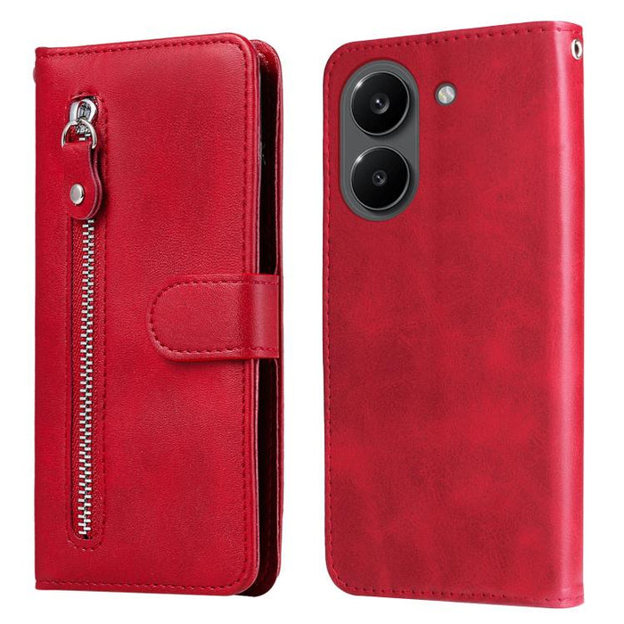Funda para teléfono de cuero con cremallera y textura de becerro a la moda, For Redmi 15a 5G, For Redmi Turbo 5 Max 5G / Poco X8 Pro Max 5G, For Redmi Turbo 5 5G / Poco X8 Pro 5G, For Redmi Note 15 Pro+ 5G 163.3mm / Poco M8 Pro 5G                      ...