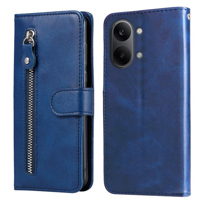 Funda para teléfono de cuero con cremallera y textura de becerro a la moda, For Redmi 15a 5G, For Redmi Turbo 5 Max 5G / Poco X8 Pro Max 5G, For Redmi Turbo 5 5G / Poco X8 Pro 5G, For Redmi Note 15 Pro+ 5G 163.3mm / Poco M8 Pro 5G                      ...
