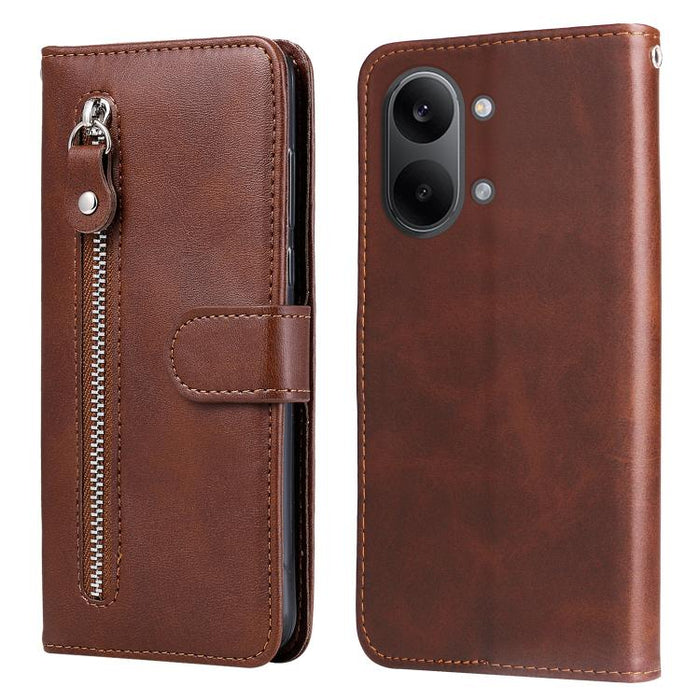 Funda para teléfono de cuero con cremallera y textura de becerro a la moda, For Redmi 15a 5G, For Redmi Turbo 5 Max 5G / Poco X8 Pro Max 5G, For Redmi Turbo 5 5G / Poco X8 Pro 5G, For Redmi Note 15 Pro+ 5G 163.3mm / Poco M8 Pro 5G                      ...