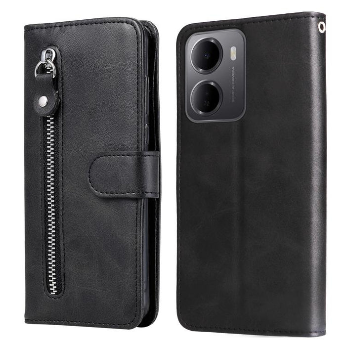 Funda para teléfono de cuero con cremallera y textura de becerro a la moda, For Redmi 15a 5G, For Redmi Turbo 5 Max 5G / Poco X8 Pro Max 5G, For Redmi Turbo 5 5G / Poco X8 Pro 5G, For Redmi Note 15 Pro+ 5G 163.3mm / Poco M8 Pro 5G                      ...