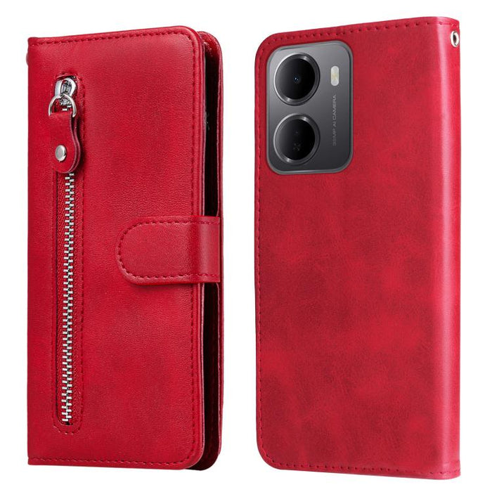 Funda para teléfono de cuero con cremallera y textura de becerro a la moda, For Redmi 15a 5G, For Redmi Turbo 5 Max 5G / Poco X8 Pro Max 5G, For Redmi Turbo 5 5G / Poco X8 Pro 5G, For Redmi Note 15 Pro+ 5G 163.3mm / Poco M8 Pro 5G                      ...