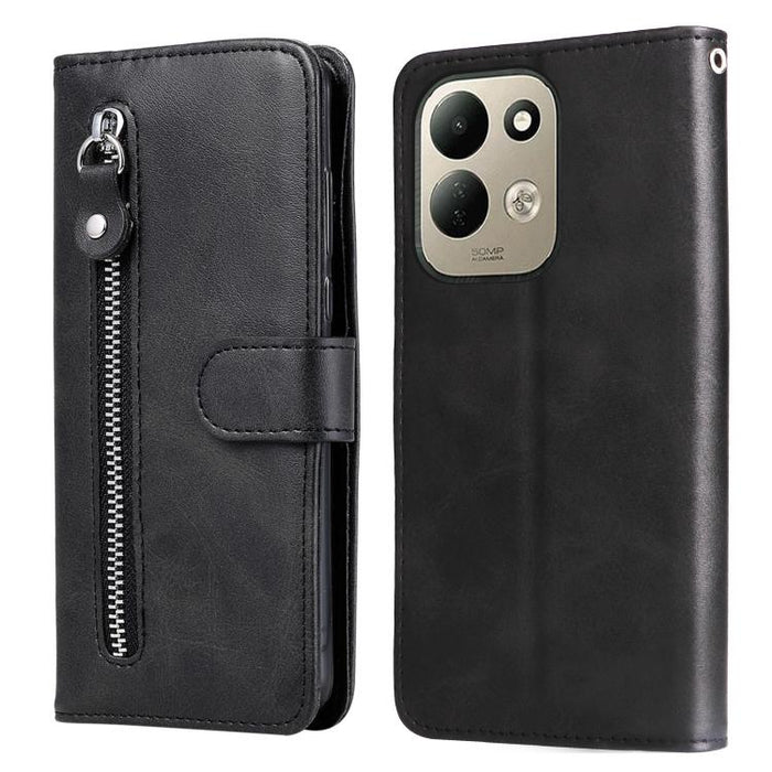 Funda para teléfono de cuero con cremallera y textura de becerro a la moda, For Redmi 15a 5G, For Redmi Turbo 5 Max 5G / Poco X8 Pro Max 5G, For Redmi Turbo 5 5G / Poco X8 Pro 5G, For Redmi Note 15 Pro+ 5G 163.3mm / Poco M8 Pro 5G                      ...