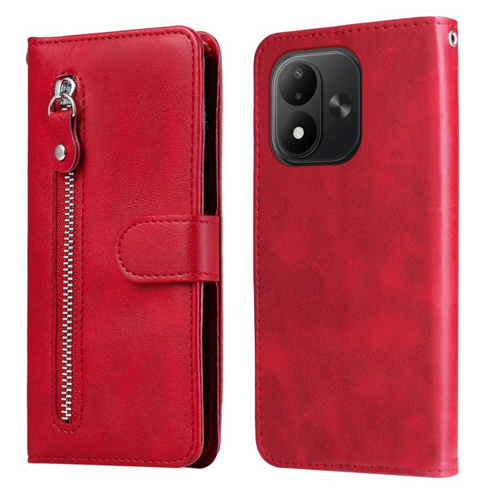 Funda para teléfono de cuero con cremallera y textura de becerro a la moda, For Redmi 15a 5G, For Redmi Turbo 5 Max 5G / Poco X8 Pro Max 5G, For Redmi Turbo 5 5G / Poco X8 Pro 5G, For Redmi Note 15 Pro+ 5G 163.3mm / Poco M8 Pro 5G                      ...