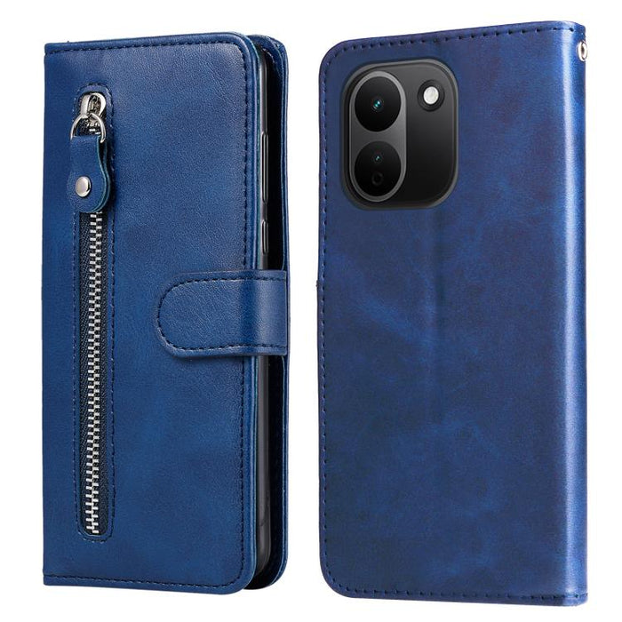 Funda para teléfono de cuero con cremallera y textura de becerro a la moda, For Redmi 15a 5G, For Redmi Turbo 5 Max 5G / Poco X8 Pro Max 5G, For Redmi Turbo 5 5G / Poco X8 Pro 5G, For Redmi Note 15 Pro+ 5G 163.3mm / Poco M8 Pro 5G                      ...