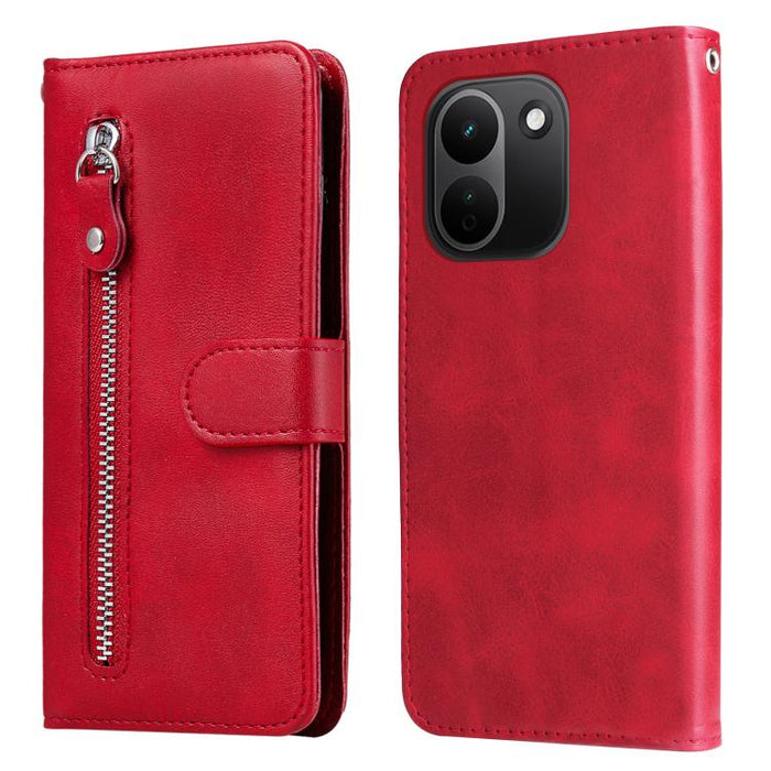 Funda para teléfono de cuero con cremallera y textura de becerro a la moda, For Redmi 15a 5G, For Redmi Turbo 5 Max 5G / Poco X8 Pro Max 5G, For Redmi Turbo 5 5G / Poco X8 Pro 5G, For Redmi Note 15 Pro+ 5G 163.3mm / Poco M8 Pro 5G                      ...