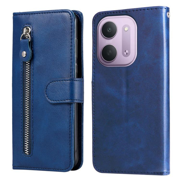 Funda para teléfono de cuero con cremallera y textura de becerro a la moda, For Redmi 15a 5G, For Redmi Turbo 5 Max 5G / Poco X8 Pro Max 5G, For Redmi Turbo 5 5G / Poco X8 Pro 5G, For Redmi Note 15 Pro+ 5G 163.3mm / Poco M8 Pro 5G                      ...