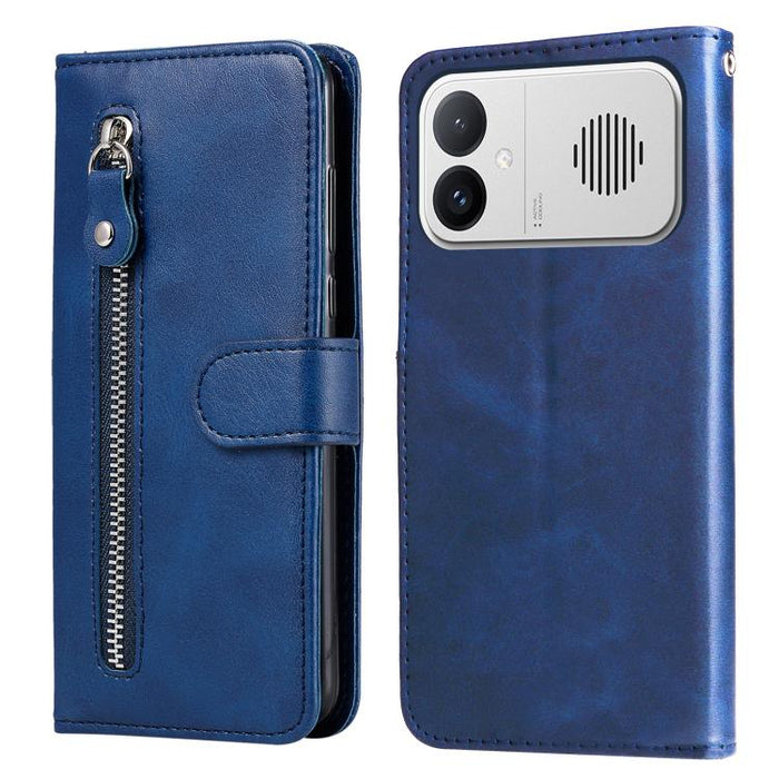 Funda para teléfono de cuero con cremallera y textura de becerro a la moda, For Redmi 15a 5G, For Redmi Turbo 5 Max 5G / Poco X8 Pro Max 5G, For Redmi Turbo 5 5G / Poco X8 Pro 5G, For Redmi Note 15 Pro+ 5G 163.3mm / Poco M8 Pro 5G                      ...