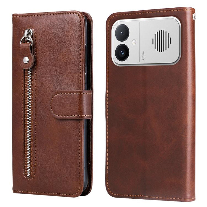 Funda para teléfono de cuero con cremallera y textura de becerro a la moda, For Redmi 15a 5G, For Redmi Turbo 5 Max 5G / Poco X8 Pro Max 5G, For Redmi Turbo 5 5G / Poco X8 Pro 5G, For Redmi Note 15 Pro+ 5G 163.3mm / Poco M8 Pro 5G                      ...