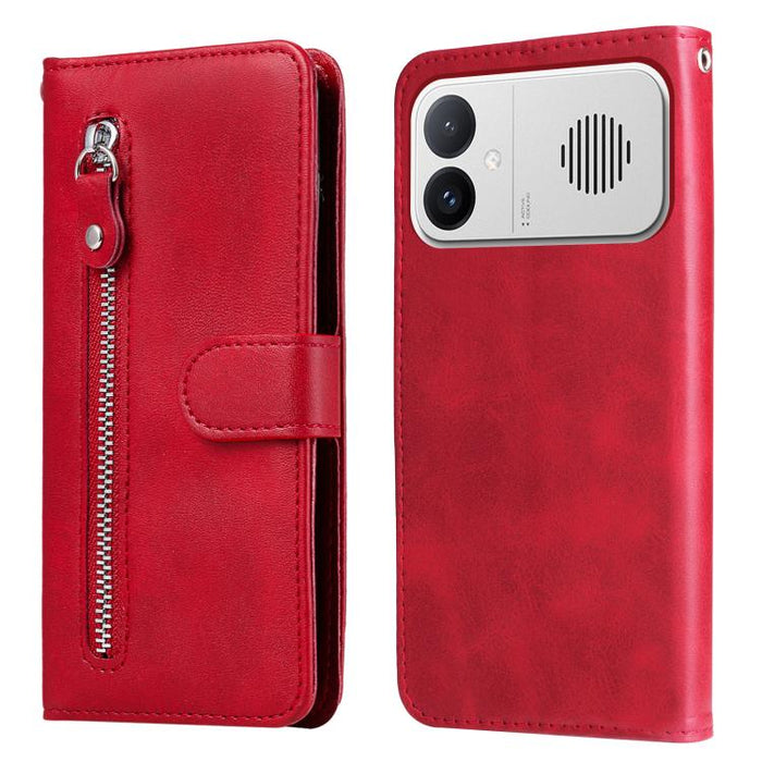 Funda para teléfono de cuero con cremallera y textura de becerro a la moda, For Redmi 15a 5G, For Redmi Turbo 5 Max 5G / Poco X8 Pro Max 5G, For Redmi Turbo 5 5G / Poco X8 Pro 5G, For Redmi Note 15 Pro+ 5G 163.3mm / Poco M8 Pro 5G                      ...