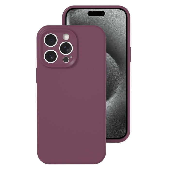 Caja líquida del teléfono de la cobertura total del color de la jalea del silicón del agujero exacto, For iPhone 16, For iPhone 15 Pro Max, For iPhone 15 Pro