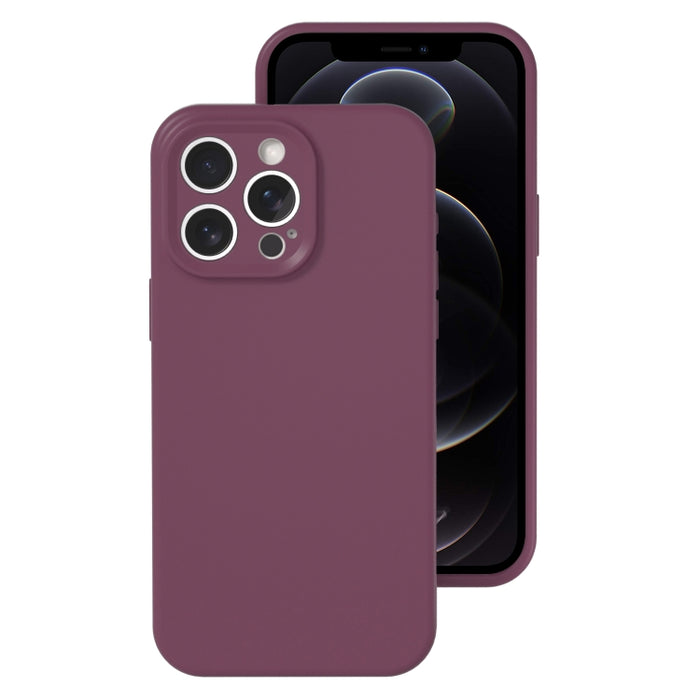 Caja líquida del teléfono de la cobertura total del color de la jalea del silicón del agujero exacto, For iPhone 12, For iPhone 12 Pro Max, For iPhone 12 Pro