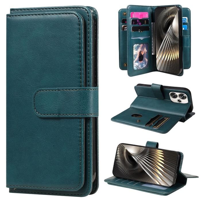 Cartera multifunción con 10 ranuras para tarjetas y funda de cuero para teléfono, For Xiaomi 17 Max 5G, For Xiaomi 17T Pro 5G Global, For Xiaomi 17T 5G Global, For Xiaomi 14T Pro, For Xiaomi 14T, For Xiaomi Poco F6, For Xiaomi Poco F6 Pro
