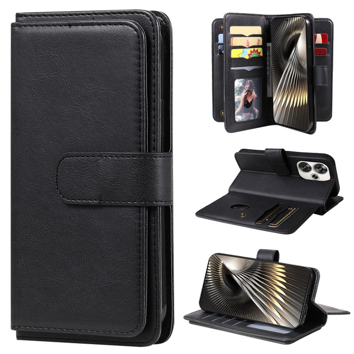 Cartera multifunción con 10 ranuras para tarjetas y funda de cuero para teléfono, For Xiaomi 17 Max 5G, For Xiaomi 17T Pro 5G Global, For Xiaomi 17T 5G Global, For Xiaomi 14T Pro, For Xiaomi 14T, For Xiaomi Poco F6, For Xiaomi Poco F6 Pro