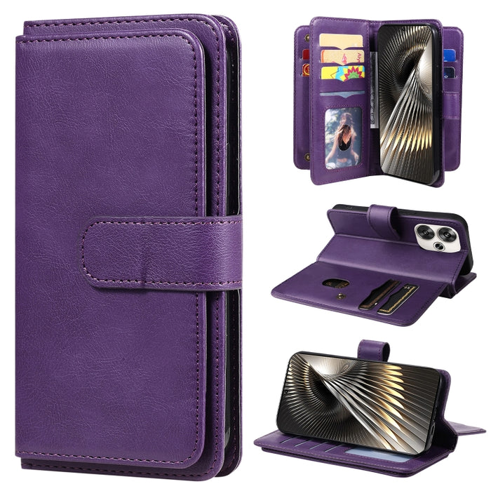 Cartera multifunción con 10 ranuras para tarjetas y funda de cuero para teléfono, For Xiaomi 17 Max 5G, For Xiaomi 17T Pro 5G Global, For Xiaomi 17T 5G Global, For Xiaomi 14T Pro, For Xiaomi 14T, For Xiaomi Poco F6, For Xiaomi Poco F6 Pro