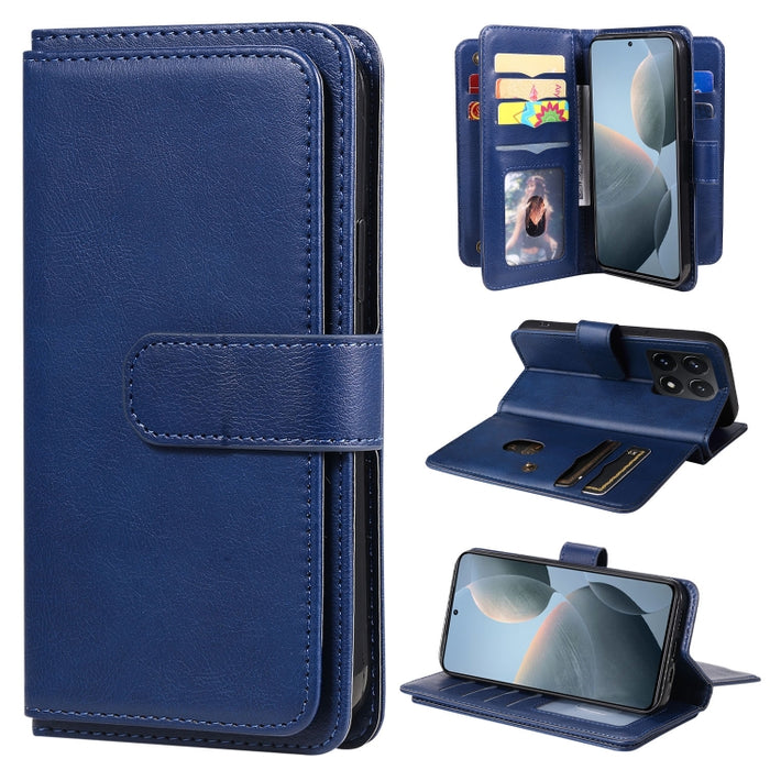 Cartera multifunción con 10 ranuras para tarjetas y funda de cuero para teléfono, For Xiaomi 17 Max 5G, For Xiaomi 17T Pro 5G Global, For Xiaomi 17T 5G Global, For Xiaomi 14T Pro, For Xiaomi 14T, For Xiaomi Poco F6, For Xiaomi Poco F6 Pro
