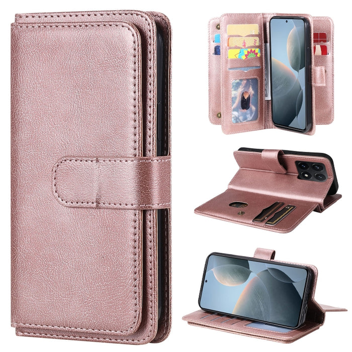 Cartera multifunción con 10 ranuras para tarjetas y funda de cuero para teléfono, For Xiaomi 17 Max 5G, For Xiaomi 17T Pro 5G Global, For Xiaomi 17T 5G Global, For Xiaomi 14T Pro, For Xiaomi 14T, For Xiaomi Poco F6, For Xiaomi Poco F6 Pro