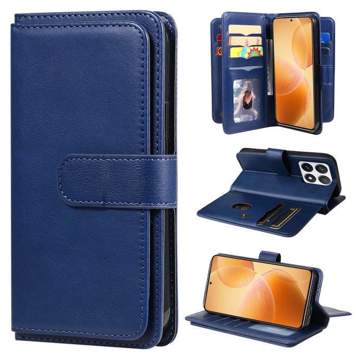 Cartera multifunción con 10 ranuras para tarjetas y funda de cuero para teléfono, For Xiaomi 17 Max 5G, For Xiaomi 17T Pro 5G Global, For Xiaomi 17T 5G Global, For Xiaomi 14T Pro, For Xiaomi 14T, For Xiaomi Poco F6, For Xiaomi Poco F6 Pro